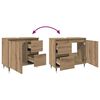 vidaXL Baderomsskap artisan eik 65x33x60 cm konstruert tre