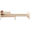 vidaXL Sengestamme med hodegjerde Brun 80 x 200 cm Konstruert tre