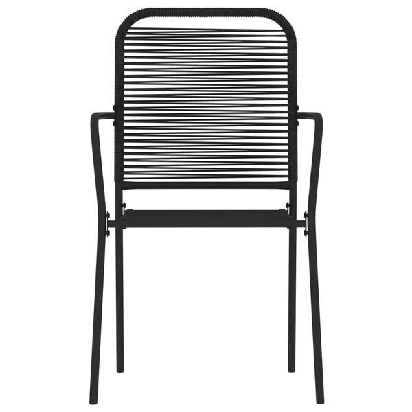 vidaXL Utendørs spisestue 3 deler svart