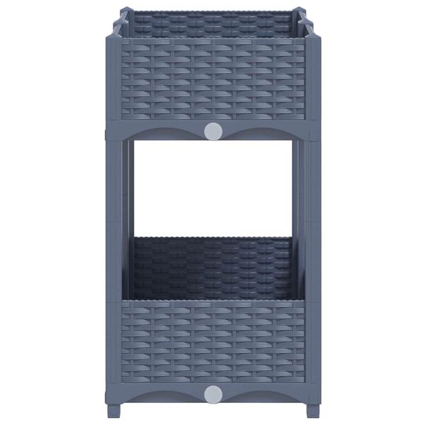 vidaXL Høybed 80x40x71 cm polypropylen