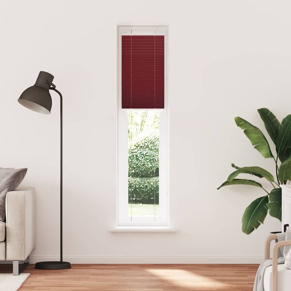 vidaXL Pliss&eacute;gardin Bordeaux R&oslash;d 40x200 cm Stoff Bredde 39,4 cm