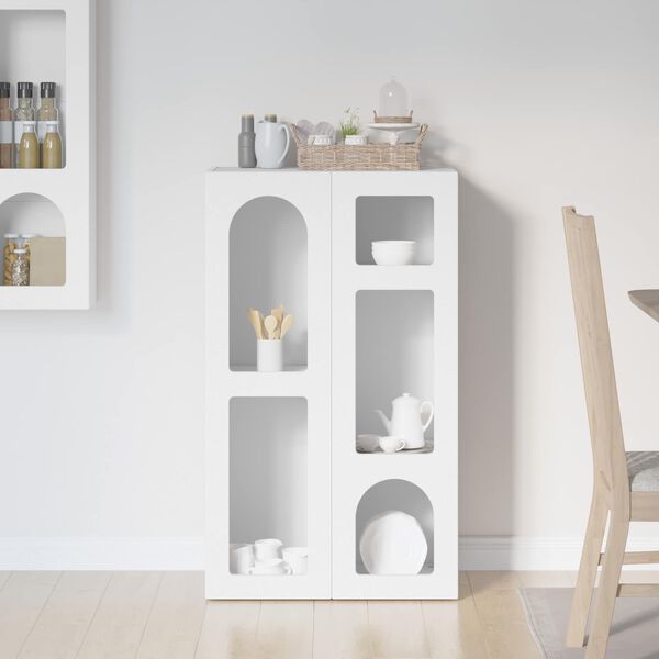 vidaXL Serviesskap Hvit 59 x 35 x 100,5 cm Konstruert tre