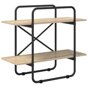 vidaXL Bokhylle 2 niv&aring;er 80 x 35 x 70 cm PB Sonoma eik