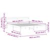 vidaXL Sengestamme med hodegjerde Vokset Brun 180 x 200 cm Massiv furu