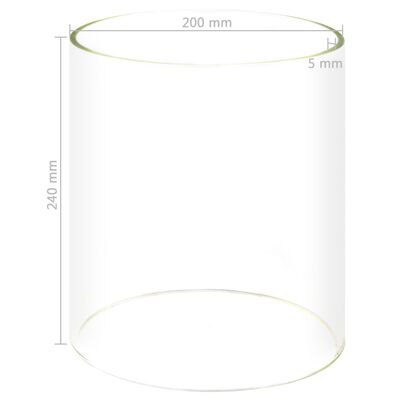 vidaXL Glassylinder for pølsevarmer 200x240 mm