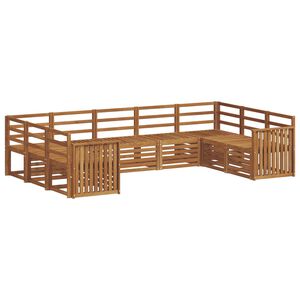 vidaXL Utend&oslash;rs sofa-sett 9 stk. Naturlig