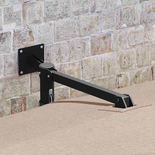 vidaXL Hageparasol Gr&aring;brun 248,5 x 247,5 x 160 cm Polyester og st&aring;l