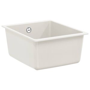 vidaXL Vask Hvit 370 x 460 mm 80% kvarts og 20% harpiks