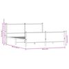 vidaXL Sengeramme i metall uten madrass brun eik 193x203 cm