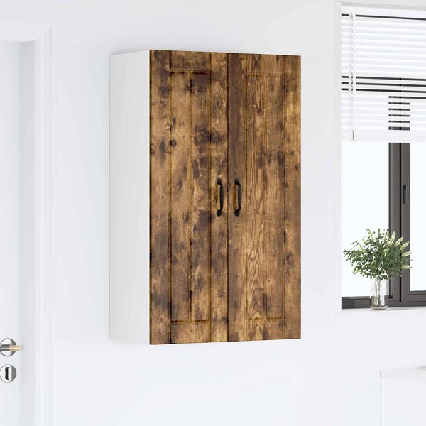 vidaXL Kj&oslash;kkenskap R&oslash;kt eik 60 x 31 x 100 cm Konstruert tre