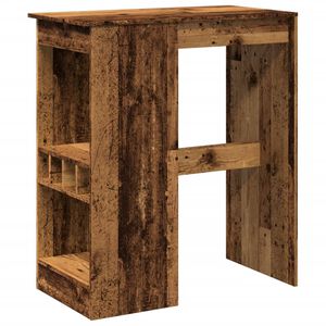 vidaXL Barbord med stativer gammelt tre 90x47,5x103,5cm konstruert tre