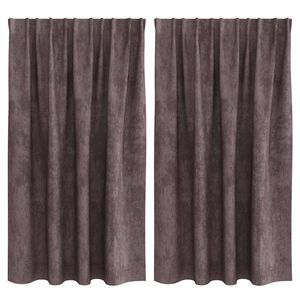 vidaXL Fl&oslash;yel Gardiner 2 stk. Brun 140 x 140 cm Fl&oslash;yel