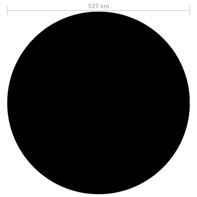 vidaXL Bassengtrekk svart 527 cm PE