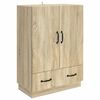 vidaXL Serviesskap Sonoma eik 66 x 34,5 x 92 cm Konstruert tre