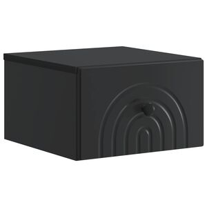 vidaXL Vegghengt Nattbord Svart 33 x 34,5 x 20 cm Konstruert tre