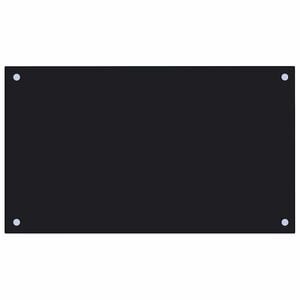 vidaXL Kj&oslash;kkenplate svart 70x40 cm herdet glass