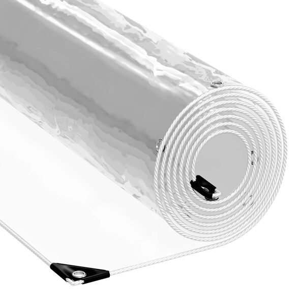 vidaXL Tarpulin Gjennomsiktig 4 x 8 m PVC