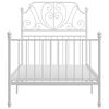 vidaXL Sengeramme hvit metall 90x200 cm