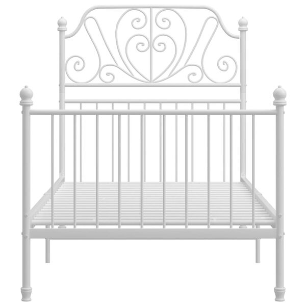 vidaXL Sengeramme hvit metall 90x200 cm