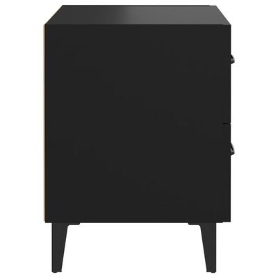 vidaXL Nattbord svart 40x35x47,5 cm