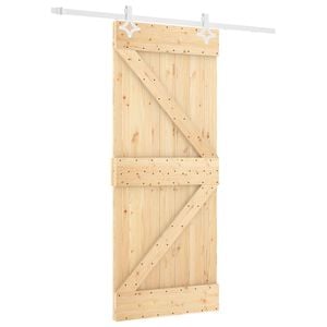 vidaXL Skyved&oslash;r Naturlig og Hvit 80 x 210 cm Heltre furu