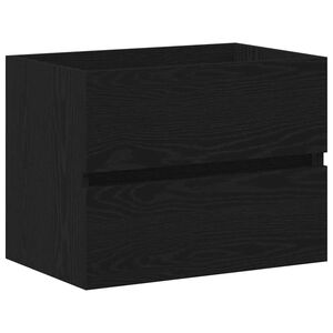 vidaXL Servantskap svart eik 60x38,5x45 cm konstruert tre