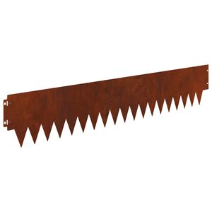 vidaXL Gjerdekant 10 stk. 103 x 20 cm St&aring;l Rusten