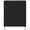 vidaXL Highboard svart 69,5x34x180 cm konstruert tre