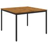 vidaXL Hage middagsbord Naturlig og svart 110 x 108,5 x 75 cm