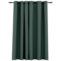 vidaXL Lystette gardiner maljer og lin-design grønn 290x245 cm