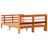 vidaXL Sengeramme med hodegavl voksbrun 120x200 cm heltre furu
