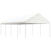 vidaXL Paviljong med tak hvit 8,92x4,08x3,22 m polyetylen