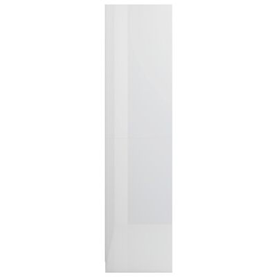 vidaXL Garderobe høyglans hvit 100x50x200 cm sponplate
