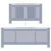 vidaXL Radiatordeksel MDF grå 205 cm