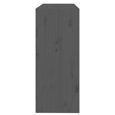 vidaXL Bokhylle/romdeler grå 80x30x71,5 cm heltre furu