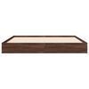 vidaXL Sengeramme brun eik 135x190 cm konstruert tre