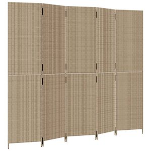 vidaXL Romdeler 5 paneler beige polyrotting