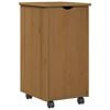 vidaXL Rullende skap Honning brun 34 x 39 x 65,5 cm Massiv furu