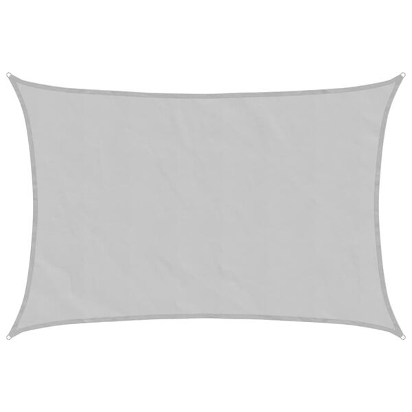 vidaXL Solseil lysegr&aring; 6x5 m 100% polyester oxford