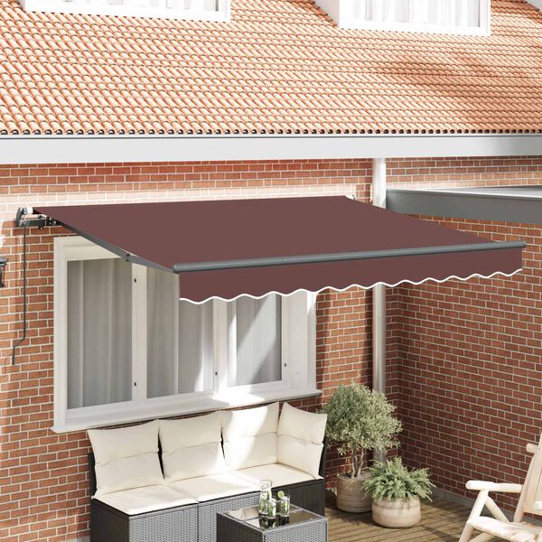 vidaXL Innvendbar Markise Brun 250 x 200 cm stoff