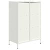 vidaXL Highboard hvit 68x39x103,5 cm stål