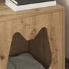 vidaXL Katt Hus Kunstnerisk Eik 42,5 x 40 x 53,5 cm Konstruert tre