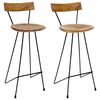 vidaXL Barkrakker 2 stk heltre teak