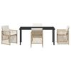 vidaXL Hage Spisegruppe 5 pcs Beige polyrotting