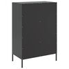 vidaXL Highboard svart 68x39x101,5 cm stål