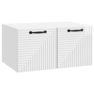 vidaXL Vegghengt TV skap Veggmontert H&oslash;gglans hvit 59,5 x 41 x 30 cm