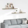 vidaXL Flytende vegghyller 2 stk eik 120x23,5x3,8 cm MDF