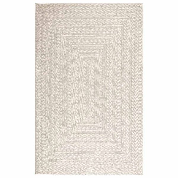 vidaXL Teppe ZIZUR kremhvit 160x230cm jute-utseende innend&oslash;rs&utend&oslash;rs