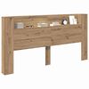 vidaXL Hodegavl Artisan Eik 200 x 15 x 103,5 cm Konstruert tre