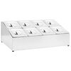 vidaXL GN-beholder med 8 GN 1/6 beholdere rustfritt st&aring;l